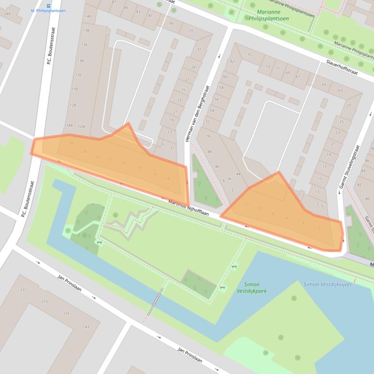 Kaart van postcodegebied 2025GT.