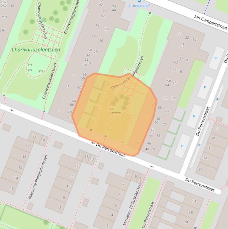 Kaart van postcodegebied 2025GW.