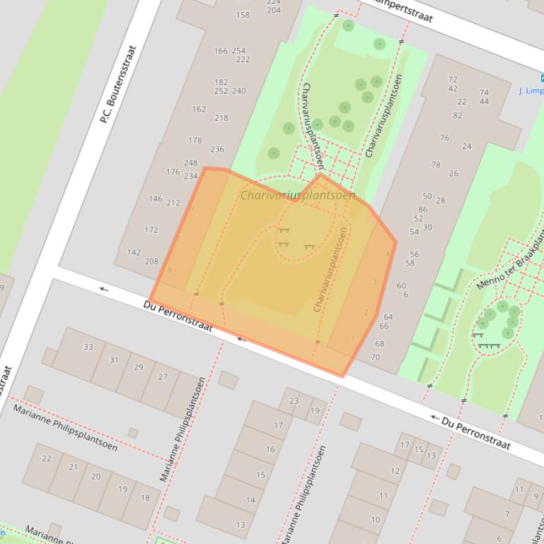 Kaart van postcodegebied 2025GX.