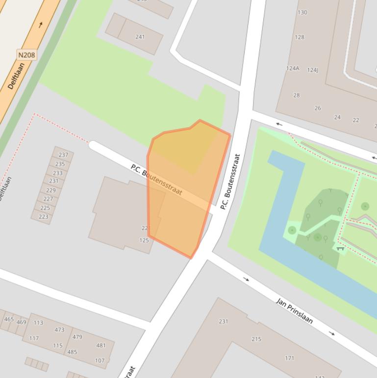 Kaart van postcodegebied 2025LD.