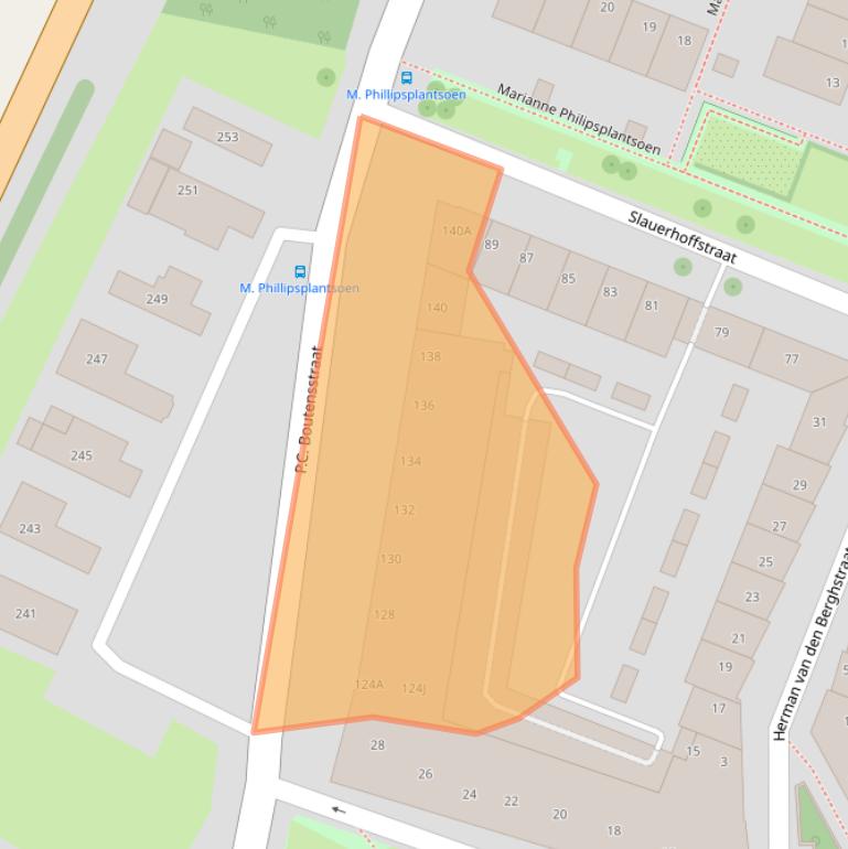 Kaart van postcodegebied 2025LM.