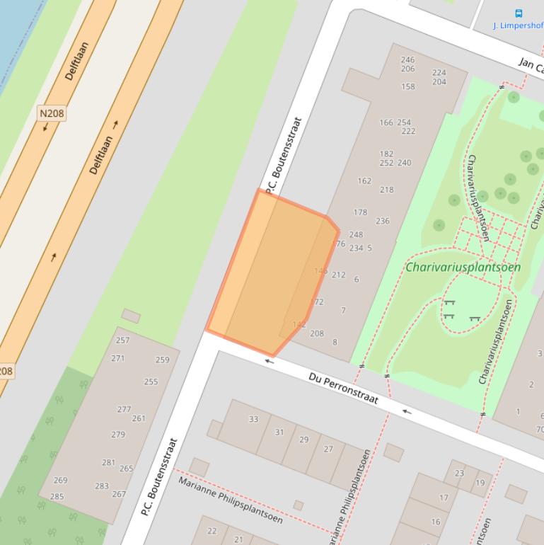 Kaart van postcodegebied 2025LP.