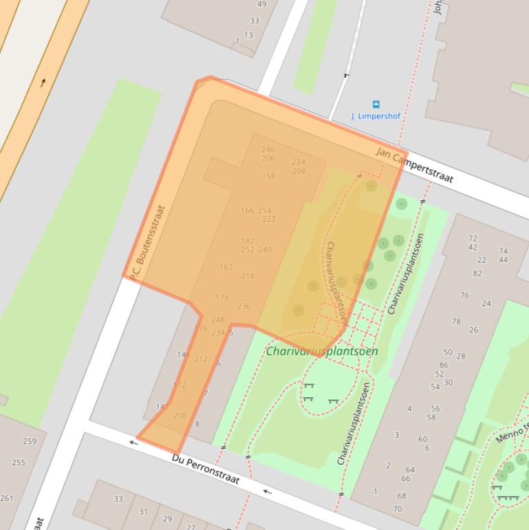 Kaart van postcodegebied 2025LR.