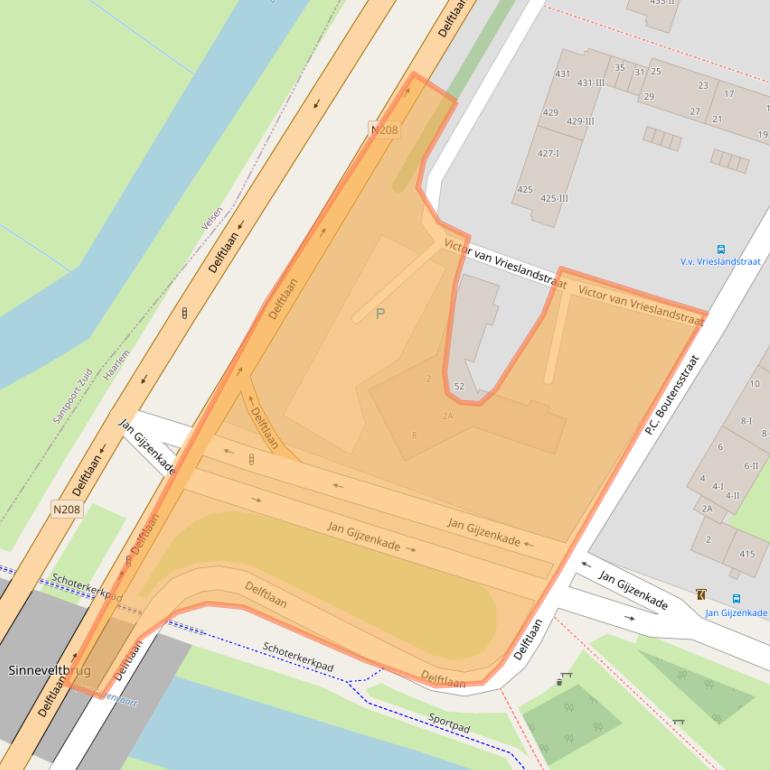 Kaart van postcodegebied 2025LS.