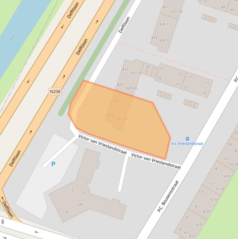 Kaart van postcodegebied 2025LV.