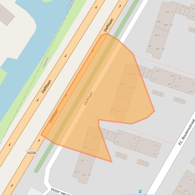 Kaart van postcodegebied 2025LW.