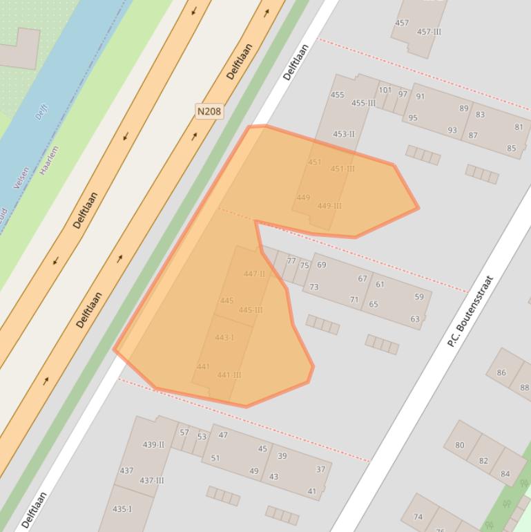 Kaart van postcodegebied 2025LX.