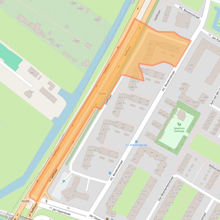 Kaart van postcodegebied 2025LZ.