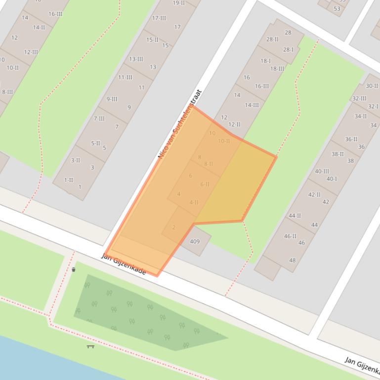 Kaart van postcodegebied 2025MK.