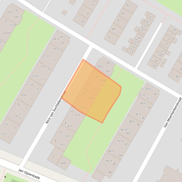Kaart van postcodegebied 2025ML.
