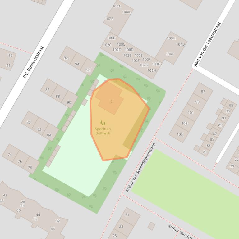 Kaart van postcodegebied 2025MM.