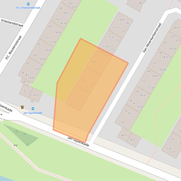 Kaart van postcodegebied 2025MN.