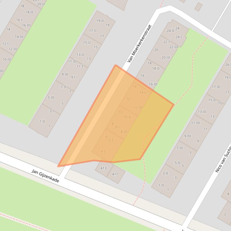 Kaart van postcodegebied 2025MT.
