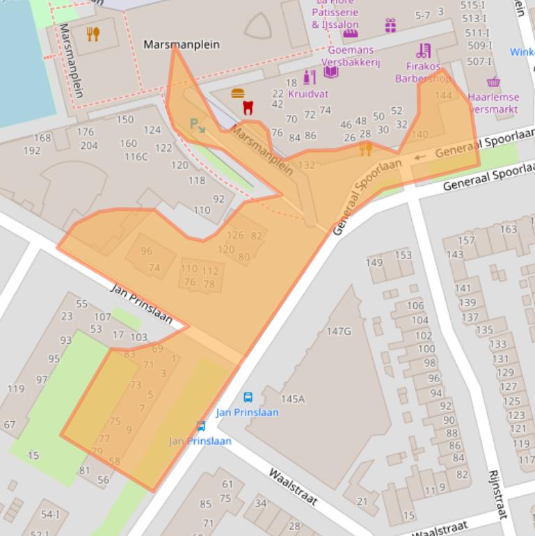 Kaart van postcodegebied 2025ND.