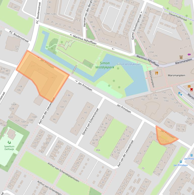 Kaart van postcodegebied 2025NE.