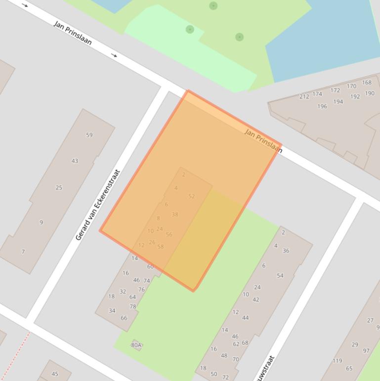 Kaart van postcodegebied 2025NK.