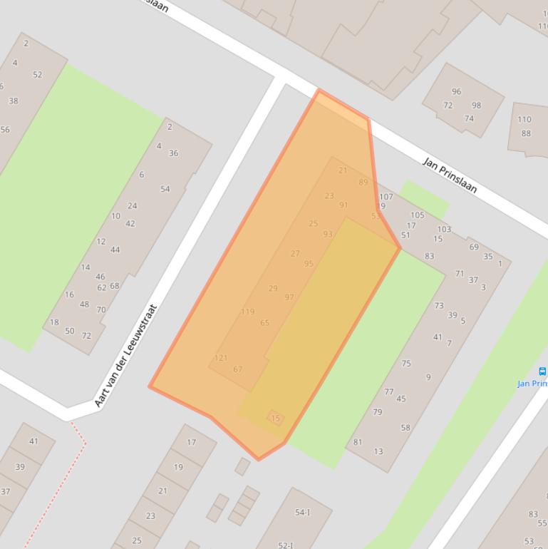 Kaart van postcodegebied 2025NL.