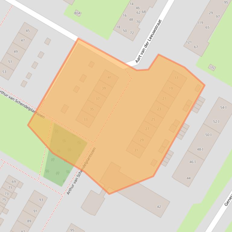 Kaart van postcodegebied 2025NM.