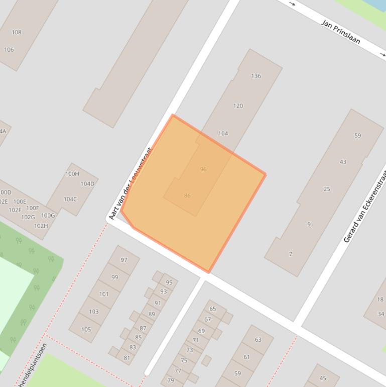 Kaart van postcodegebied 2025NT.