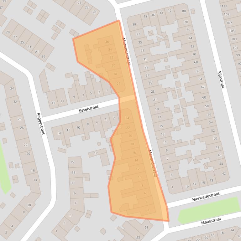 Kaart van postcodegebied 2025PB.