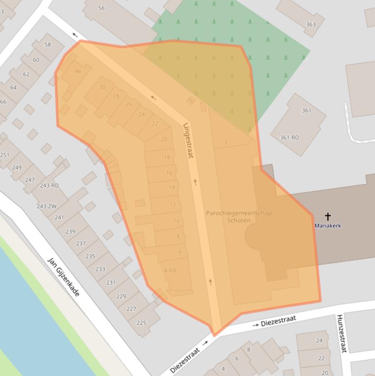 Kaart van postcodegebied 2025RC.