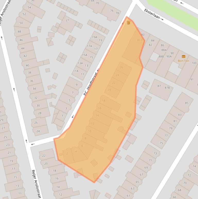Kaart van postcodegebied 2025SC.