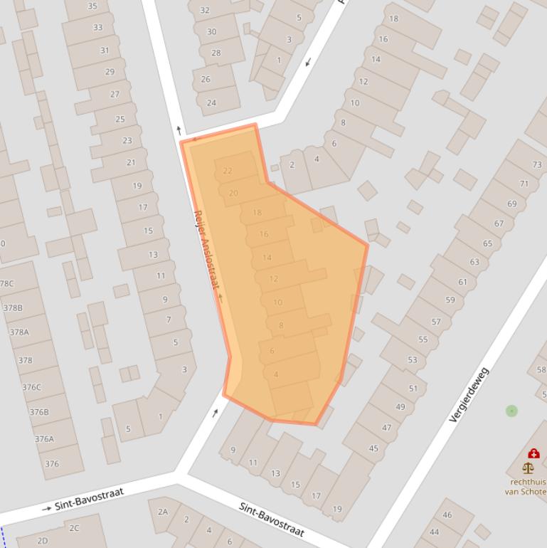 Kaart van postcodegebied 2025TC.