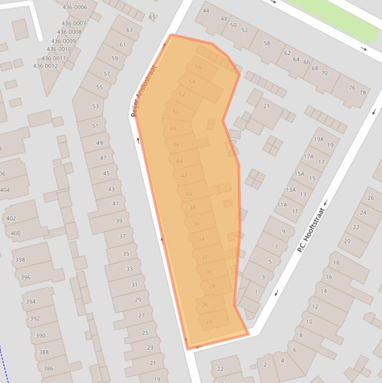 Kaart van postcodegebied 2025TD.