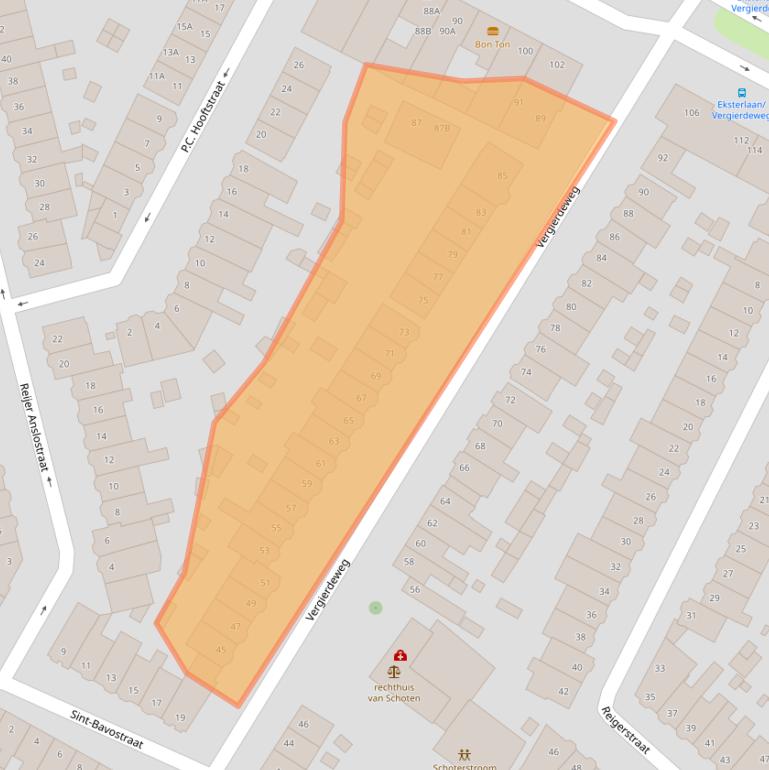 Kaart van postcodegebied 2025TH.