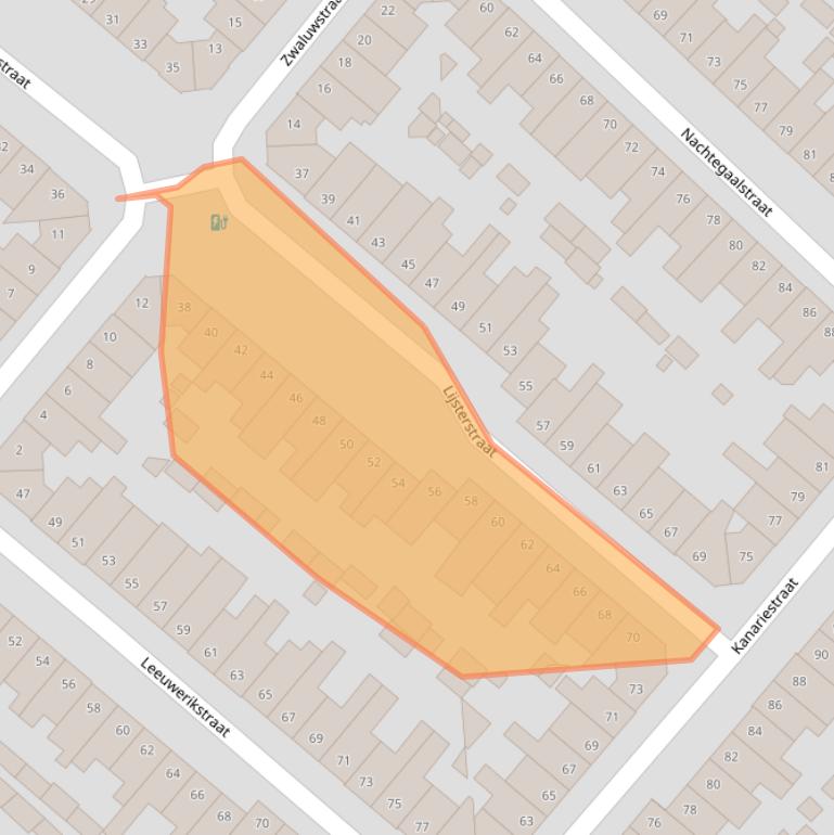 Kaart van postcodegebied 2025VD.