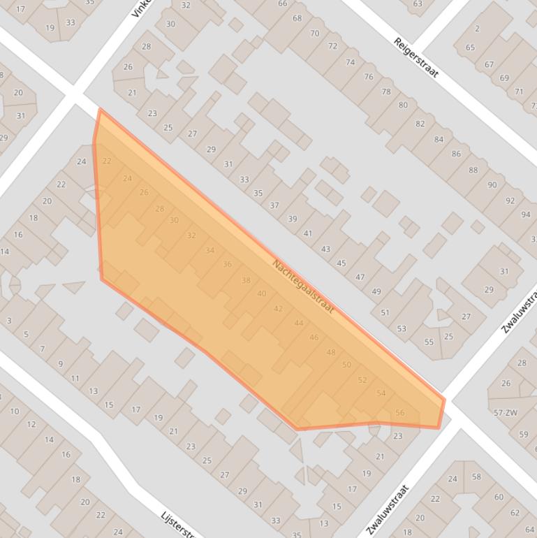 Kaart van postcodegebied 2025VK.