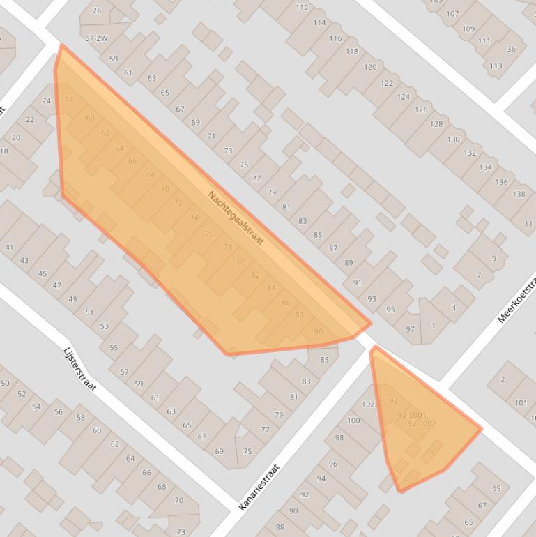 Kaart van postcodegebied 2025VL.