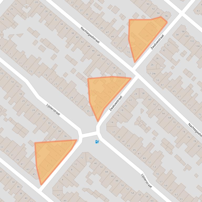 Kaart van postcodegebied 2025VM.