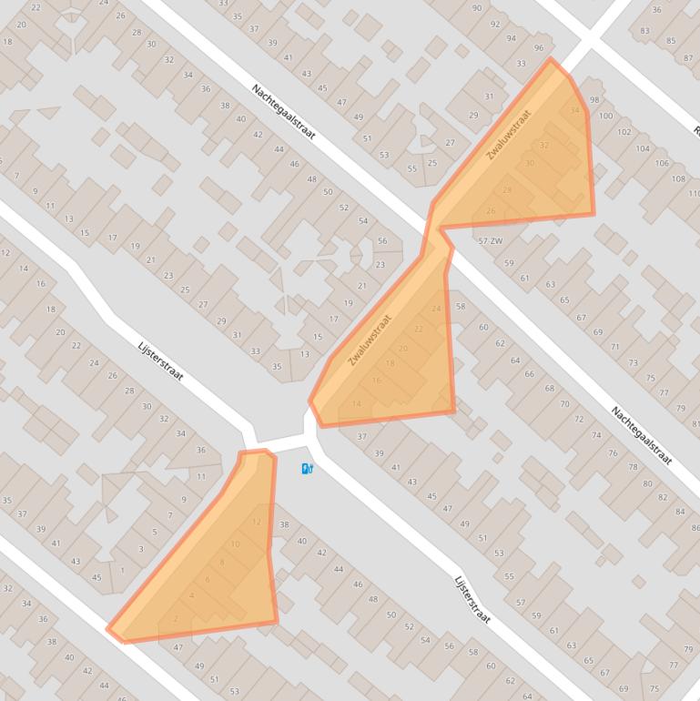 Kaart van postcodegebied 2025VP.