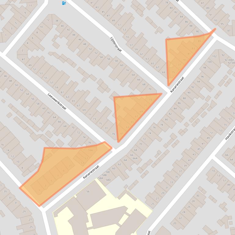 Kaart van postcodegebied 2025WB.