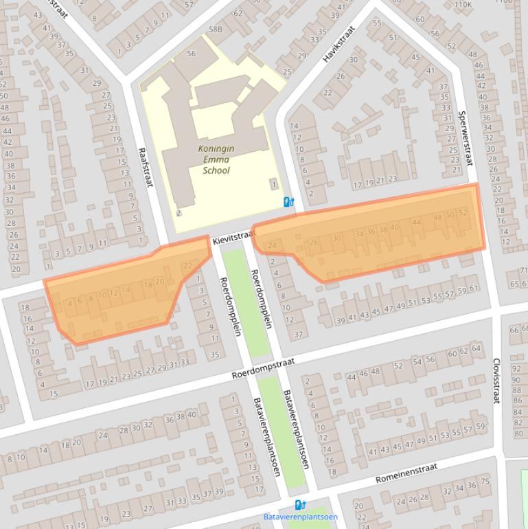 Kaart van postcodegebied 2025ZJ.