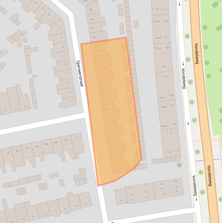 Kaart van postcodegebied 2025ZL.