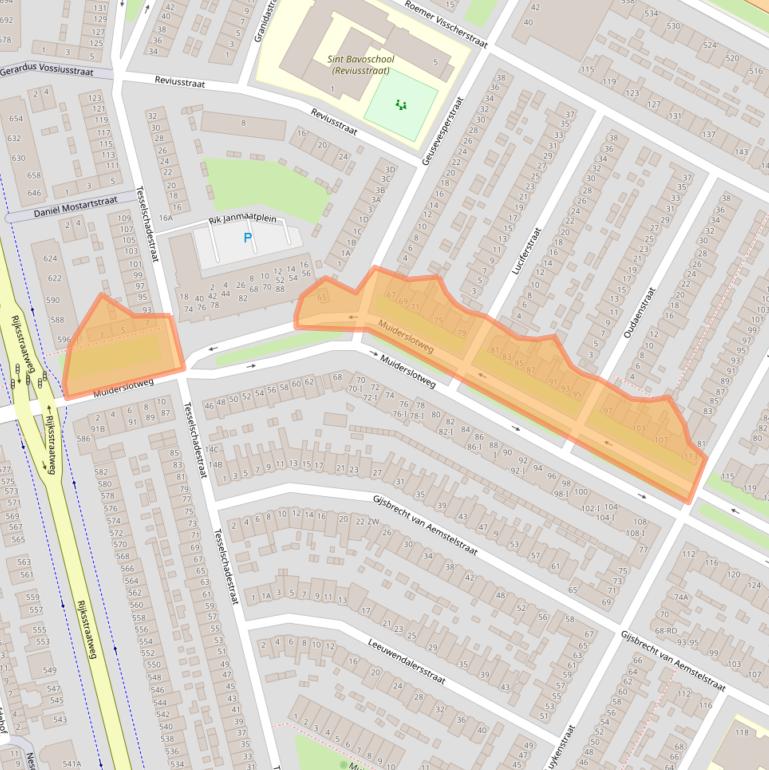 Kaart van postcodegebied 2026AK.