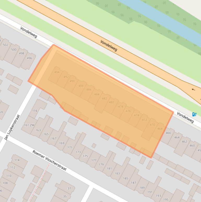 Kaart van postcodegebied 2026BG.