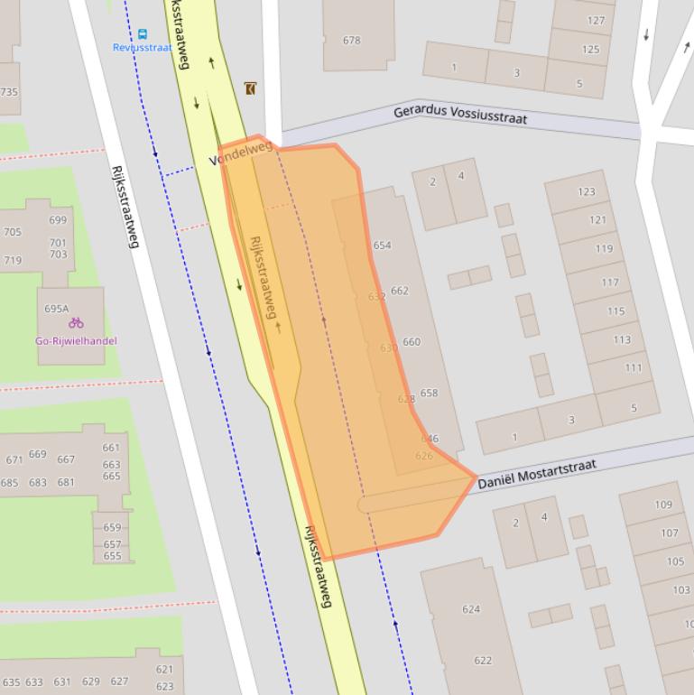 Kaart van postcodegebied 2026RH.