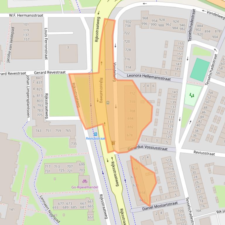 Kaart van postcodegebied 2026RJ.