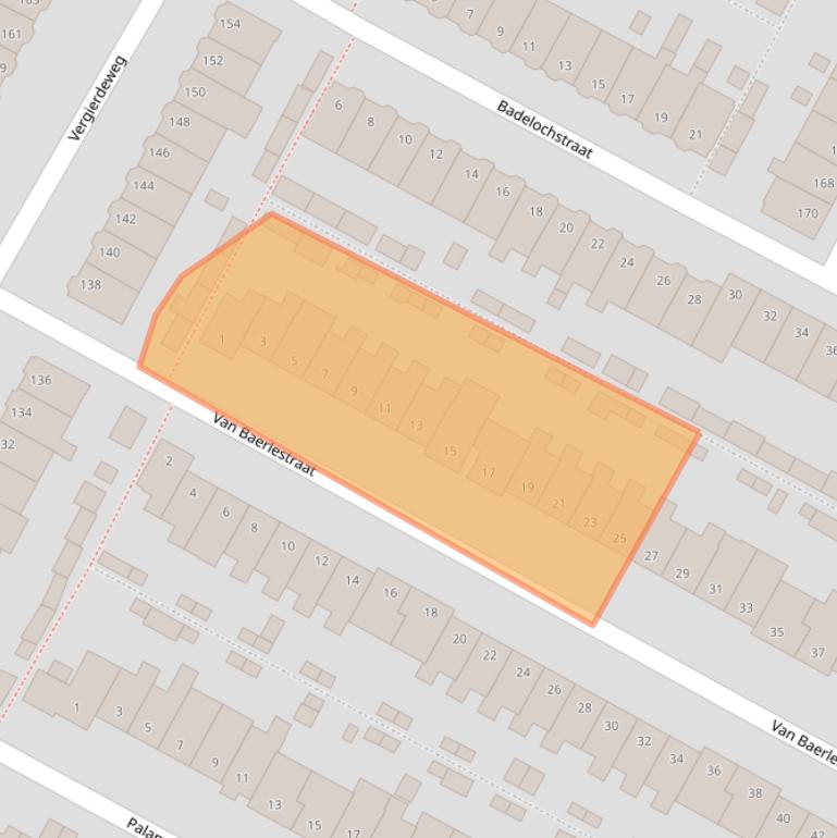 Kaart van postcodegebied 2026VP.