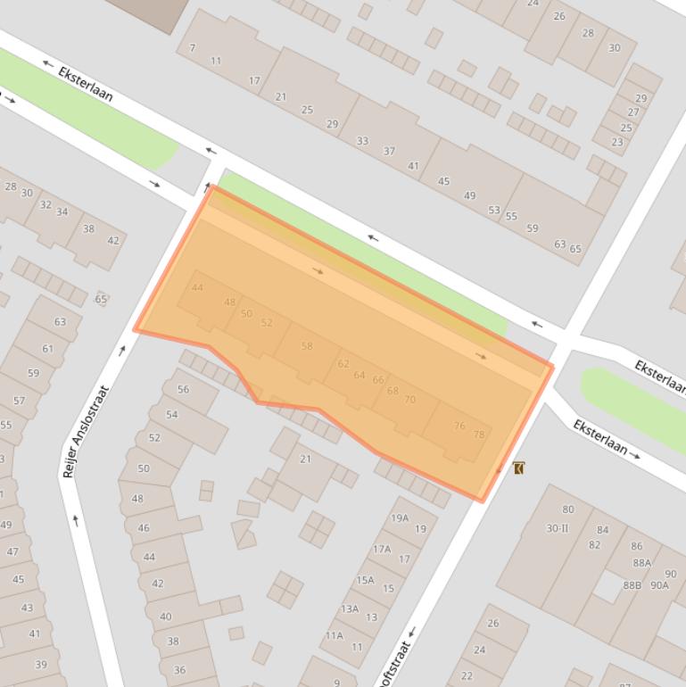 Kaart van postcodegebied 2026XH.