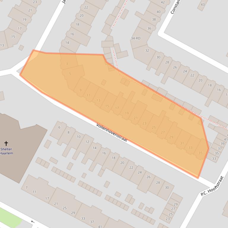 Kaart van postcodegebied 2026XT.