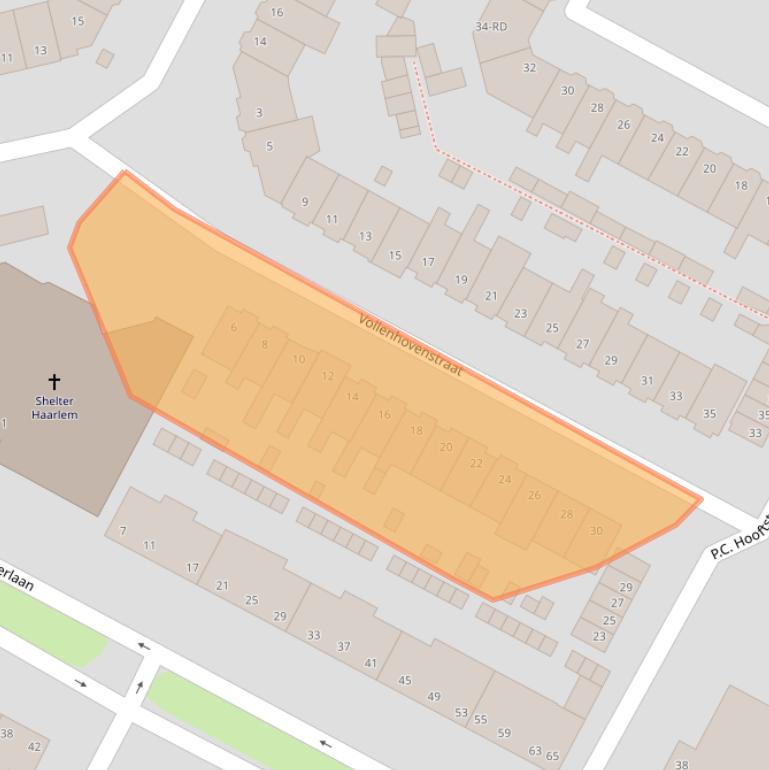 Kaart van postcodegebied 2026XV.