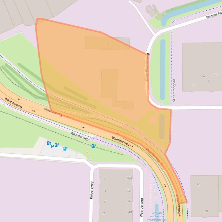 Kaart van postcodegebied 2031AC.
