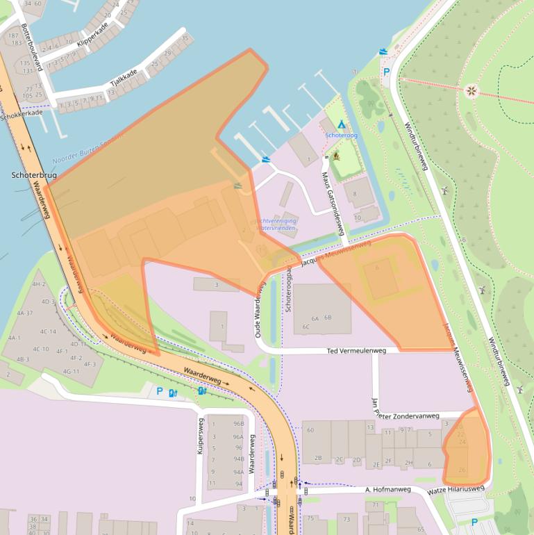 Kaart van postcodegebied 2031AD.