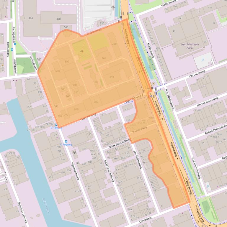 Kaart van postcodegebied 2031BN.