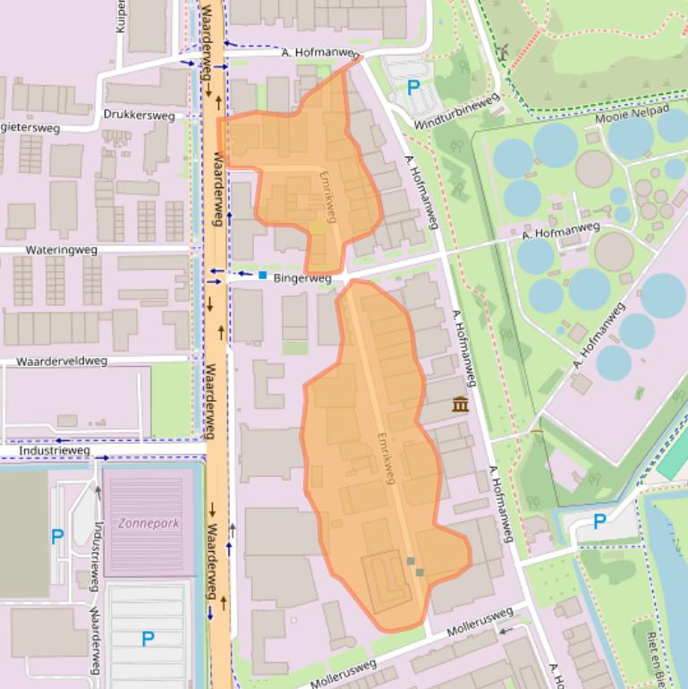 Kaart van postcodegebied 2031BT.