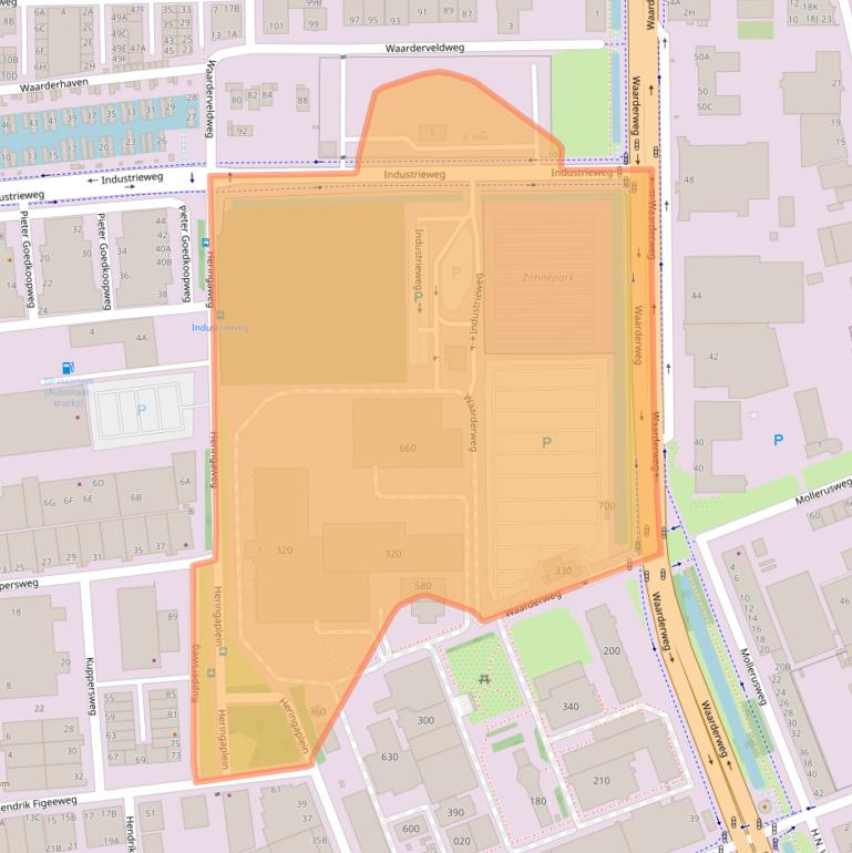 Kaart van postcodegebied 2031BX.